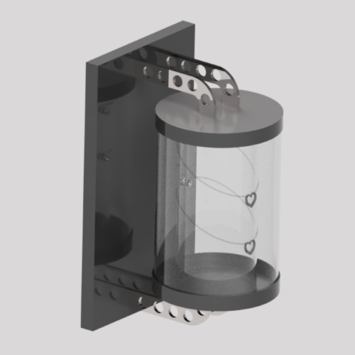 時計やネックレス等アクセサリーの展示ケース写真